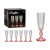 Copa de champán Vivalto PR05720ZD/BHA6 PINK Rosa Transparente Vidrio 180 ml (6 Unidades)