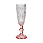 Copa de champán Vivalto PR05720ZD/BHA6 PINK Rosa Transparente Vidrio 180 ml (6 Unidades)