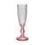 Copa de champán Vivalto PR05720ZD/BHA6 PINK Rosa Transparente Vidrio 180 ml (6 Unidades)