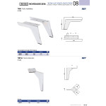 Pata Metalica Tercia H140 Cromo Altura Total 137Mm.-