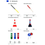 Baliza Plastico 200X750Mm Reflex Rojo Utiliza Llave 390.4, Taco Y Broca 14Mm.