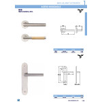 Roseta Inox-Art Hebe D53 Forma "L" Recta Inoxidable 304