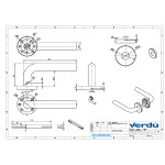 Roseta Inox-Art Hebe D53 Forma "L" Recta Inoxidable 304
