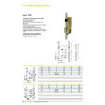 Cerradura Para Madera Tesa 130/58C/Ae Ent-50Mm, Dist-70, C/Recto, Latonada