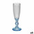Copa de champán Vivalto PR05720ZD/BHA6 BLUE Azul Transparente Vidrio 180 ml Puntos (6 Unidades)