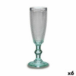 Copa de champán Vivalto PR05720ZD/BHA6 Transparente Turquesa Vidrio 185 ml Puntos (6 Unidades)