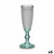 Copa de champán Vivalto PR05720ZD/BHA6 Transparente Turquesa Vidrio 185 ml Puntos (6 Unidades)