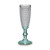 Copa de champán Vivalto PR05720ZD/BHA6 Transparente Turquesa Vidrio 185 ml Puntos (6 Unidades)
