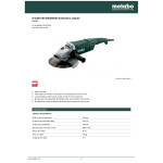 Amoladora Metabo Wp 2200-230 2200W Utiliza Escobilla Codigo 1108.127