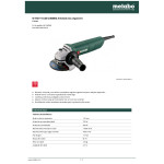Mini-Amoladora Metabo W 750-115 750W