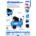 Compresor Abac 2,5Hp 50L Montecarlo L25 Uso Medio 1 Piston