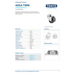 Rueda Giratoria Crona Aro Doble Plastico Ø50 Tp Con Freno Poliamida. Soporte Zincado.