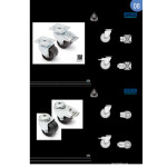 Rueda Giratoria Crona Aro Doble Plastico Ø50 Tp Con Freno Poliamida. Soporte Zincado.