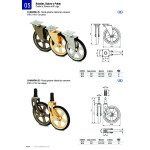 Rueda Giratoria Camarena Aro De Goma D105 Plástico Latonada Max.10Kg. Placa 50X50. H123.