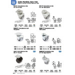 Rueda Giratoria Rota Aro Doble Goma Ø40 Tp Zincado Taladro Pasante Diamtero 10Mm.