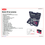 Maletin Profesional 99Pzas. 1/2-1/4" Vasos 1/2-1/4". Locksystem.