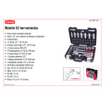 Maletin Profesional 62Pzas. 1/2" Vasos 1/2". Locksystem.