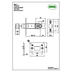 Picaporte Tubu C/Rect Mod.7/60Mm. Hl Placa Recta 57Mm