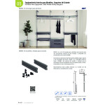 Kit Perfilería Para Vestidores Modelo Seven Acabado Grafito