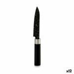 Cuchillo Pelador Kinvara Negro Acero Inoxidable Plástico 2,5 x 20,5 x 1,7 cm 20,5 x 1,7 x 2,5 cm Mármol (12 Unidades)