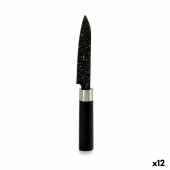 Cuchillo Pelador Kinvara Negro Acero Inoxidable Plástico 2,5 x 20,5 x 1,7 cm 20,5 x 1,7 x 2,5 cm Mármol (12 Unidades)