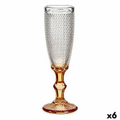 Copa de champán Vivalto Ambar Vidrio 180 ml Puntos (6 Unidades)