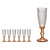 Copa de champán Vivalto Ambar Vidrio 180 ml Puntos (6 Unidades)