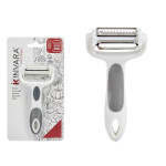 Pelador Kinvara CK51327 Blanco Gris Acero Inoxidable Polipropileno TPR 12 x 3 x 22 cm 3 en 1 (12 Unidades)
