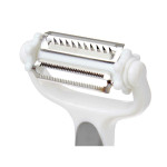 Pelador Kinvara CK51327 Blanco Gris Acero Inoxidable Polipropileno TPR 12 x 3 x 22 cm 3 en 1 (12 Unidades)