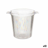 Cubitera Leknes CH26183 Transparente Poliestireno Rayas 16,5 x 17 x 21 cm (12 Unidades)