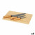 Set de Cuchillos Kinvara KT216102 Marrón Bambú Tabla de cortar Queso (6 Unidades)