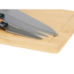 Set de Cuchillos Kinvara KT216102 Marrón Bambú Tabla de cortar Queso (6 Unidades)