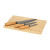 Set de Cuchillos Kinvara KT216102 Marrón Bambú Tabla de cortar Queso (6 Unidades)