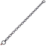 Collar Cadena Acero Inox. Negro 3Mm 61Cm Eslabon Corto