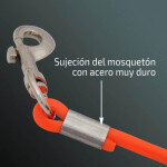 Traílla Redonda Poliuretano 1Cm X 6M Naranja Fosforito