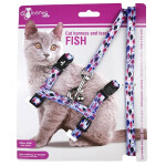Arnés Gatos "Fish" Lila 1X20-35Cm