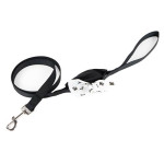 Correa Nylon Negra Con Porta Bolsitas Elástico 1.5X120 Cm