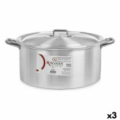 Cacerola Con Tapa Kinvara 100013 Plateado 18 L (3 Unidades)