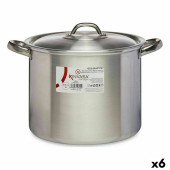 Olla con Tapa Kinvara 100035 Plateado Aluminio Ø 24 cm (6 Unidades)