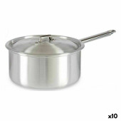 Cazo con Tapa Kinvara 100023 Plateado Aluminio Ø 24 cm 5 L (10 Unidades)