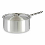 Cazo con Tapa Kinvara 100023 Plateado Aluminio Ø 24 cm 5 L (10 Unidades)