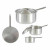 Cazo con Tapa Kinvara 100023 Plateado Aluminio Ø 24 cm 5 L (10 Unidades)