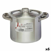 Olla con Tapa Kinvara 100030 Plateado Aluminio Ø 14 cm (6 Unidades)