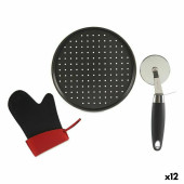 Molde para Pizza Kinvara CK33850 Negro Acero Inoxidable Plástico 33 x 2 x 33 cm Pizza (12 Unidades)