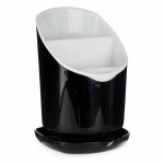 Escurridor para Cubiertos Kinvara AP-9143 Blanco Negro Plástico 12 x 19 x 12,5 cm Esmoquin (12 Unidades)