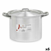 Olla con Tapa Kinvara 100034 Plateado Aluminio 31 x 20 x 24 cm (6 Unidades)