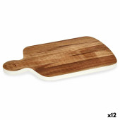 Tabla de cortar Kinvara 78380 Blanco 25,7 x 1,5 x 40 cm (12 Unidades)