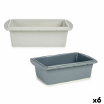 Molde para Repostería Kinvara HH038 Gris claro Gris oscuro Silicona 1,5 L 16 x 7 x 27,5 cm Bizcocho (6 Unidades)