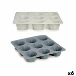 Moldes para Magdalenas Kinvara HH421 Gris claro Gris oscuro 22 x 3 x 22 cm Magdalenas (6 Unidades)