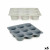 Moldes para Magdalenas Kinvara HH421 Gris claro Gris oscuro 22 x 3 x 22 cm Magdalenas (6 Unidades)